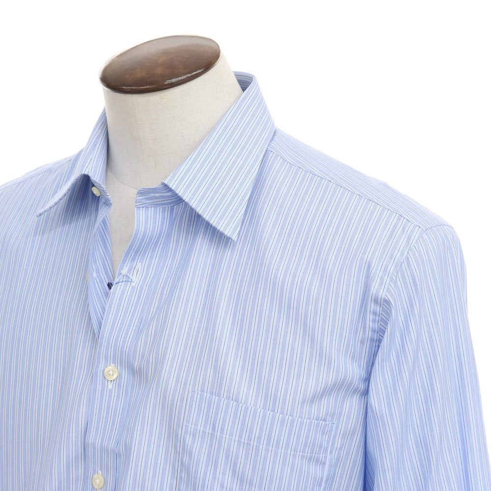 [Used] [Unused] Aquascutum Striped Dress Shirt Light Blue x Black [Size 42-80] [BLU] [S/S/A/W] [Condition Rank S] [Men&