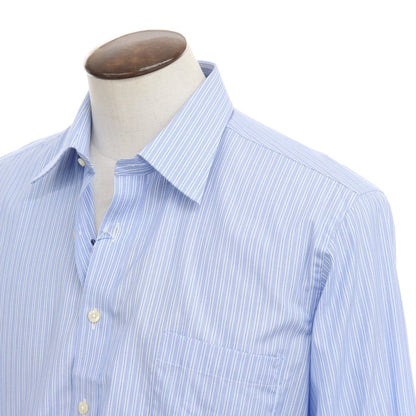[Used] [Unused] Aquascutum Striped Dress Shirt Light Blue x Black [Size 42-80] [BLU] [S/S/A/W] [Condition Rank S] [Men&