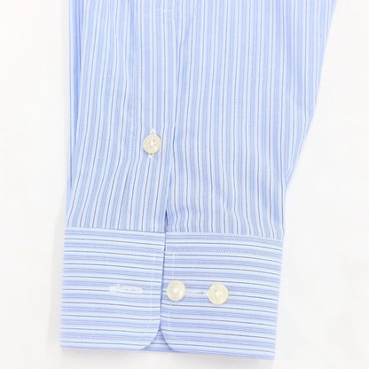 [Used] [Unused] Aquascutum Striped Dress Shirt Light Blue x Black [Size 42-80] [BLU] [S/S/A/W] [Condition Rank S] [Men&