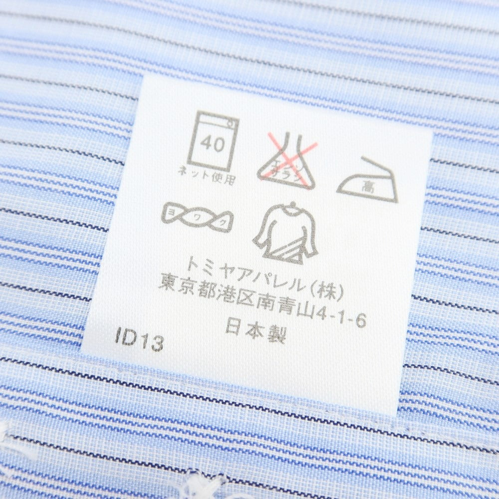 [Used] [Unused] Aquascutum Striped Dress Shirt Light Blue x Black [Size 42-80] [BLU] [S/S/A/W] [Condition Rank S] [Men&