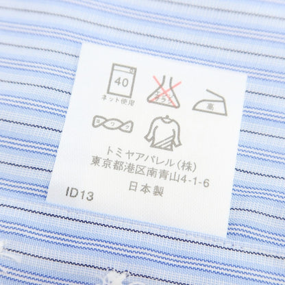 [Used] [Unused] Aquascutum Striped Dress Shirt Light Blue x Black [Size 42-80] [BLU] [S/S/A/W] [Condition Rank S] [Men&