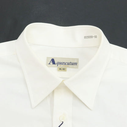 [Used] Aquascutum Broad Cotton Dress Shirt White [Size M-82 (40)] [WHT] [S/S/A/W] [Condition Rank C] [Men&