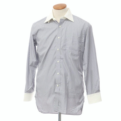[Used] Aquascutum Striped Cleric Shirt Gray x White [Size 39-82] [GRY] [S/S/A/W] [Condition Rank B] ​​[Men&