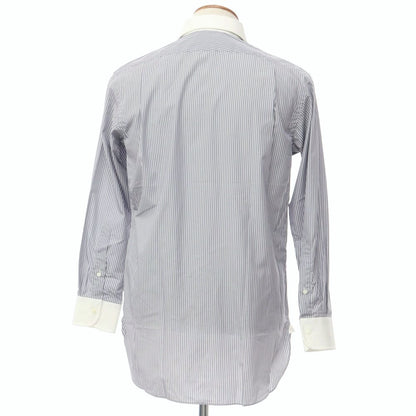 [Used] Aquascutum Striped Cleric Shirt Gray x White [Size 39-82] [GRY] [S/S/A/W] [Condition Rank B] ​​[Men&