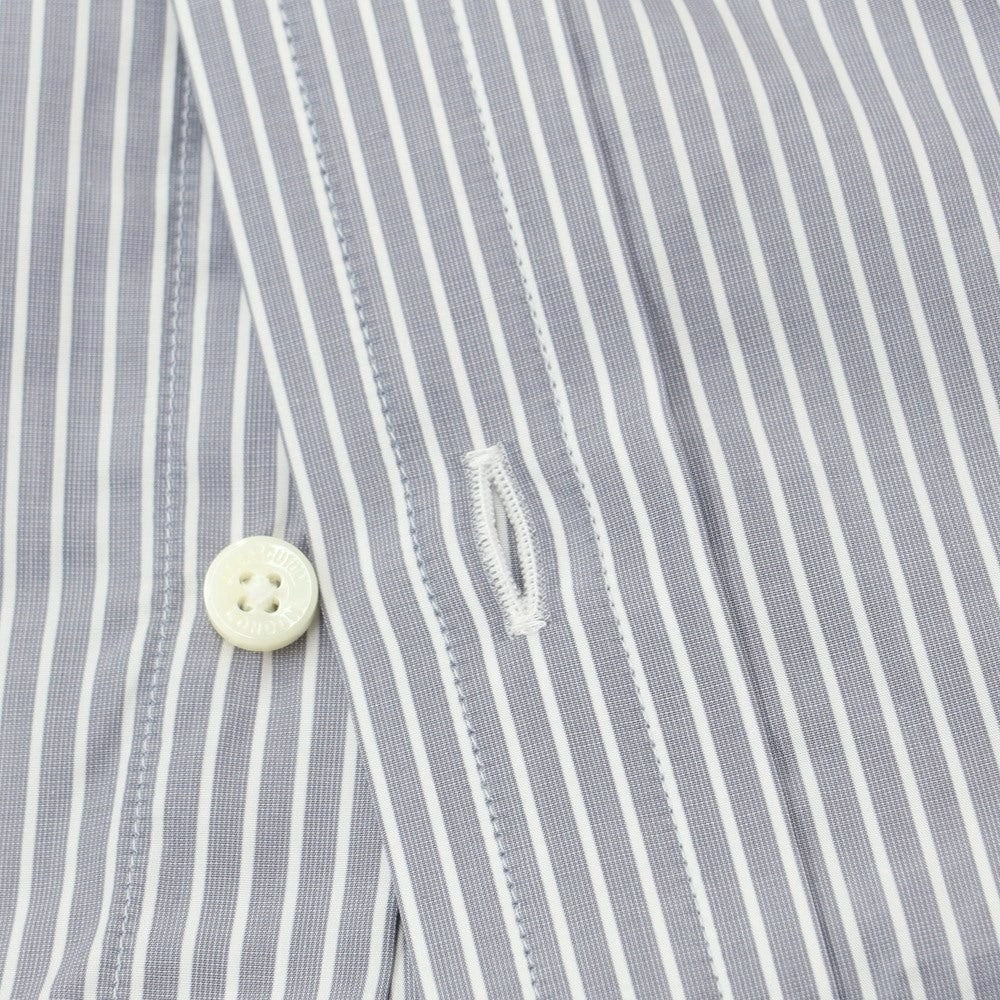 [Used] Aquascutum Striped Cleric Shirt Gray x White [Size 39-82] [GRY] [S/S/A/W] [Condition Rank B] ​​[Men&