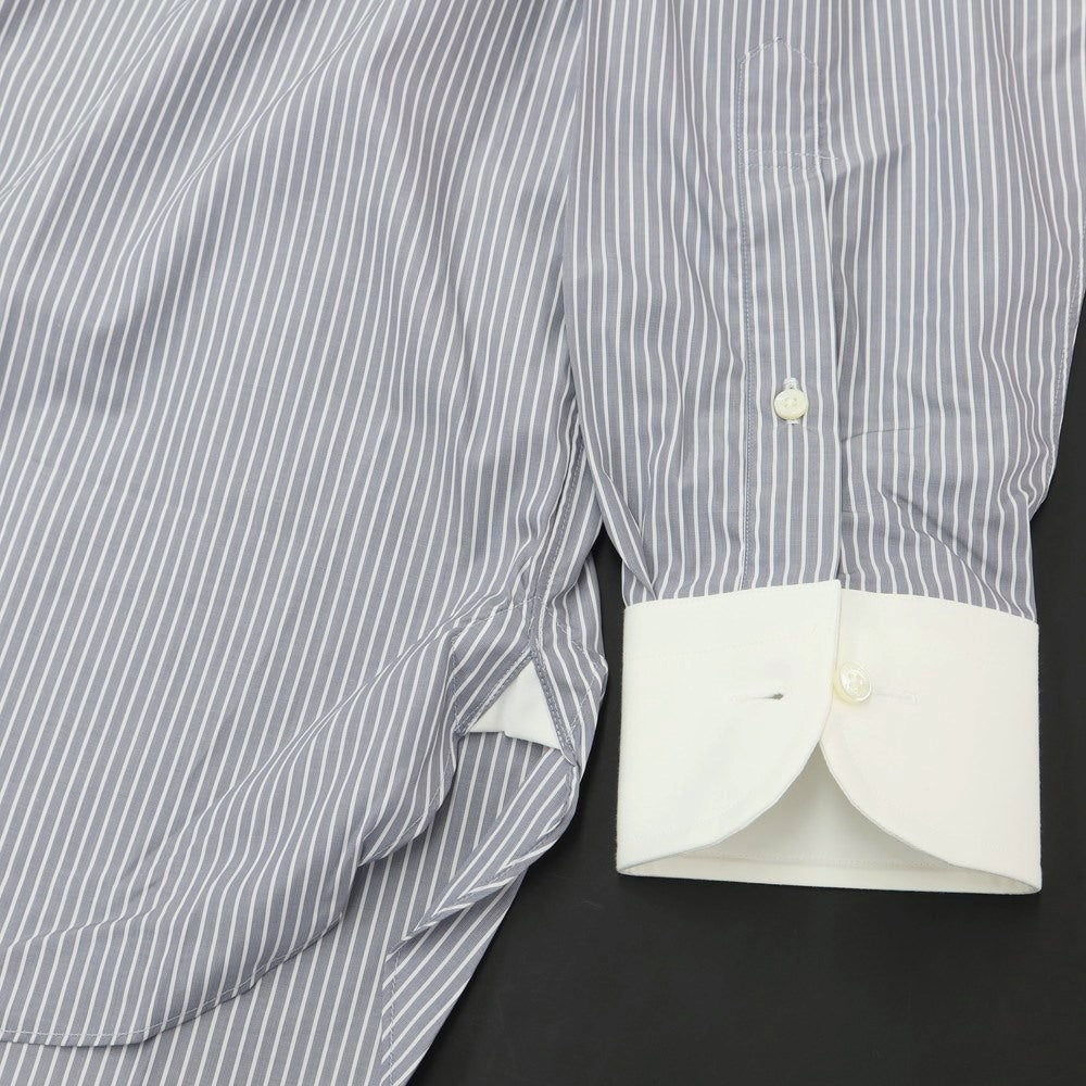[Used] Aquascutum Striped Cleric Shirt Gray x White [Size 39-82] [GRY] [S/S/A/W] [Condition Rank B] ​​[Men&