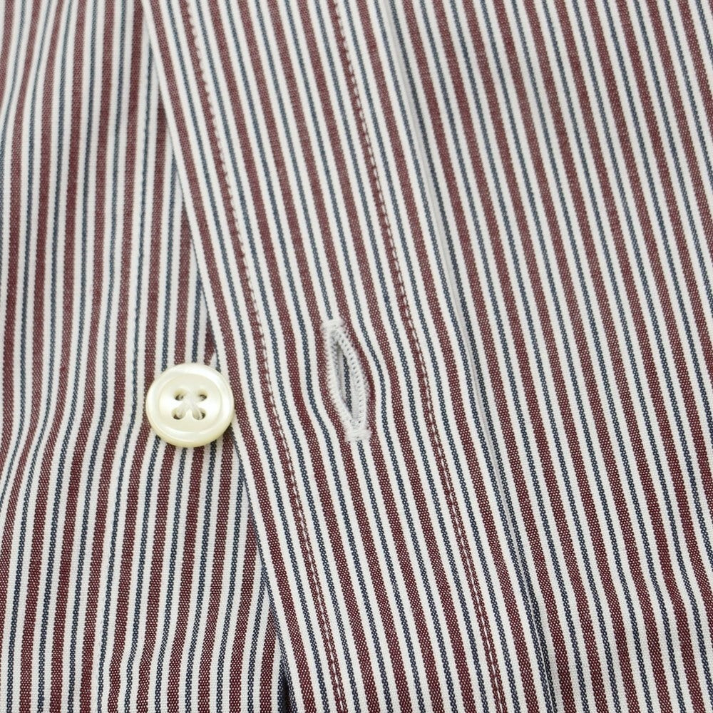 [Used] [Unused] Aquascutum Striped Dress Shirt Brown x White [Size 40-82] [BRW] [S/S/A/W] [Condition Rank S] [Men&