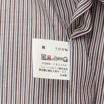 [Used] [Unused] Aquascutum Striped Dress Shirt Brown x White [Size 40-82] [BRW] [S/S/A/W] [Condition Rank S] [Men&