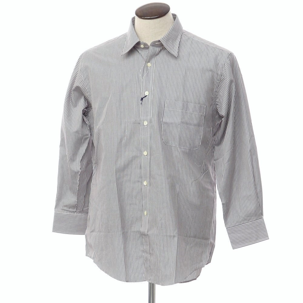 [Used] [Unused] Aquascutum Striped Dress Shirt Navy x White [Size 41-80] [NVY] [S/S/A/W] [Condition Rank S] [Men&