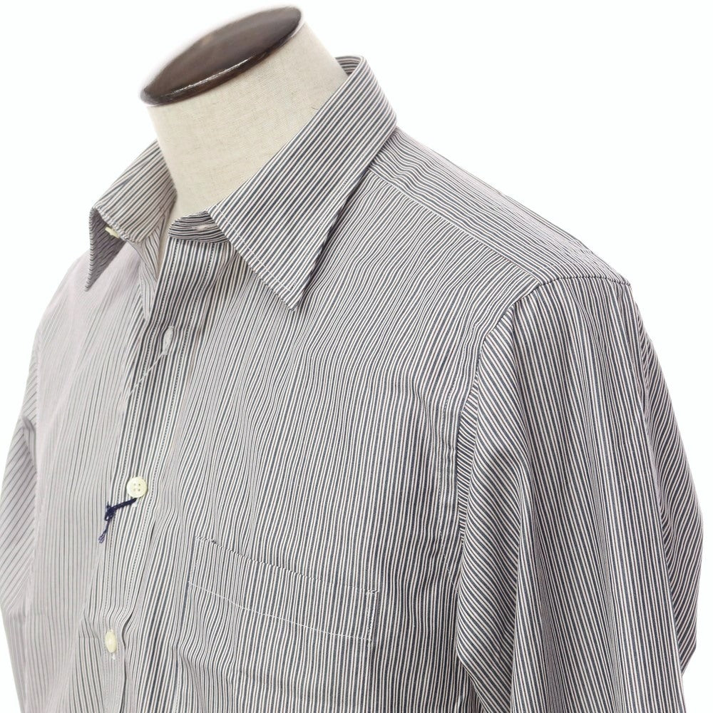 [Used] [Unused] Aquascutum Striped Dress Shirt Navy x White [Size 41-80] [NVY] [S/S/A/W] [Condition Rank S] [Men&