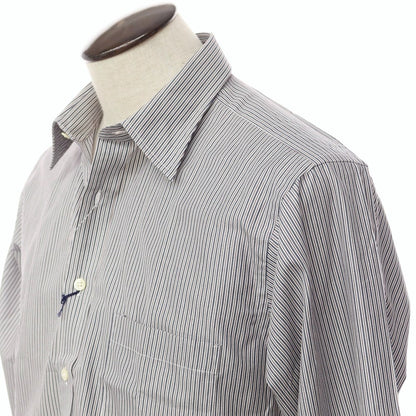 [Used] [Unused] Aquascutum Striped Dress Shirt Navy x White [Size 41-80] [NVY] [S/S/A/W] [Condition Rank S] [Men&