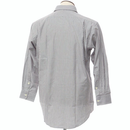 [Used] [Unused] Aquascutum Striped Dress Shirt Navy x White [Size 41-80] [NVY] [S/S/A/W] [Condition Rank S] [Men&