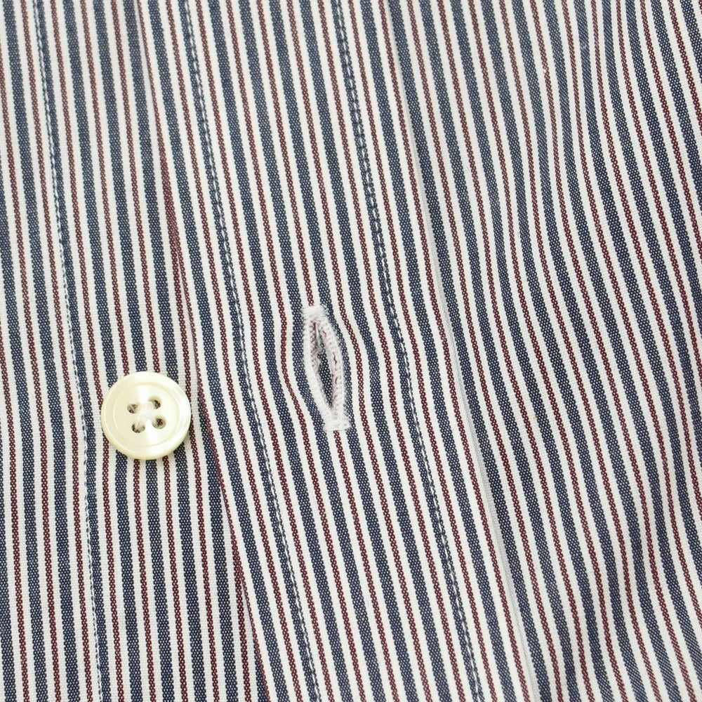 [Used] [Unused] Aquascutum Striped Dress Shirt Navy x White [Size 41-80] [NVY] [S/S/A/W] [Condition Rank S] [Men&