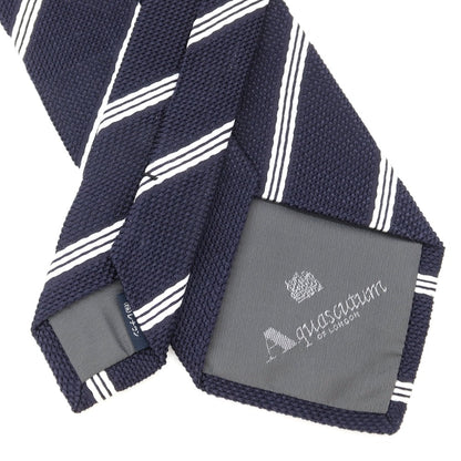 [Used] Aquascutum Striped 3-fold Silk Tie Navy x White [NVY] [S/S/A/W] [Condition Rank B] ​​[Men&