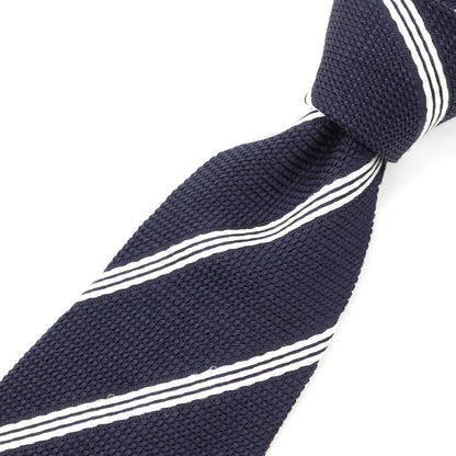 [Used] Aquascutum Striped 3-fold Silk Tie Navy x White [NVY] [S/S/A/W] [Condition Rank B] ​​[Men&