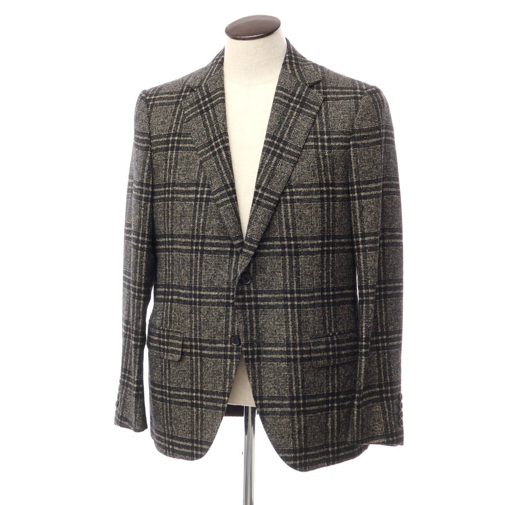 [Used] Raffaele Caruso Alpaca Cotton Check Jacket Navy x Beige [Size 54] [NVY] [A/W] [Condition Rank B] ​​[Men&