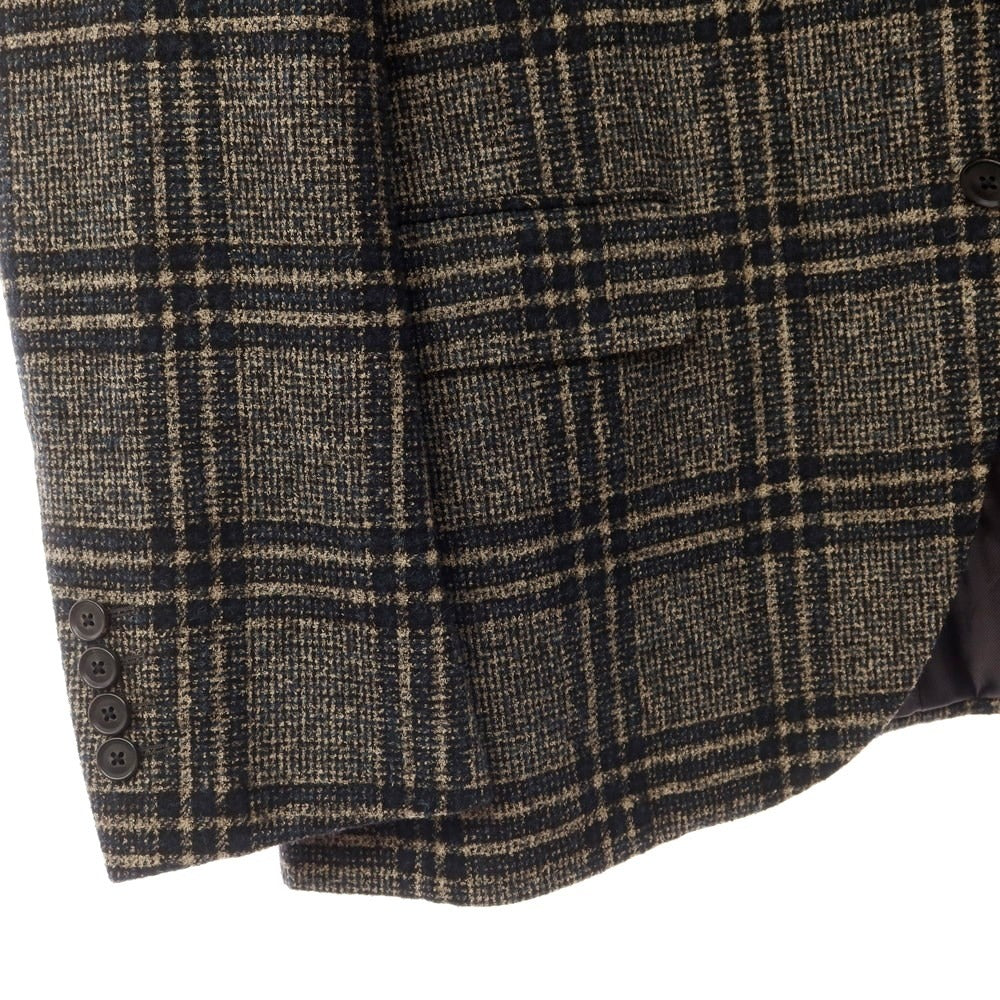 [Used] Raffaele Caruso Alpaca Cotton Check Jacket Navy x Beige [Size 54] [NVY] [A/W] [Condition Rank B] ​​[Men&