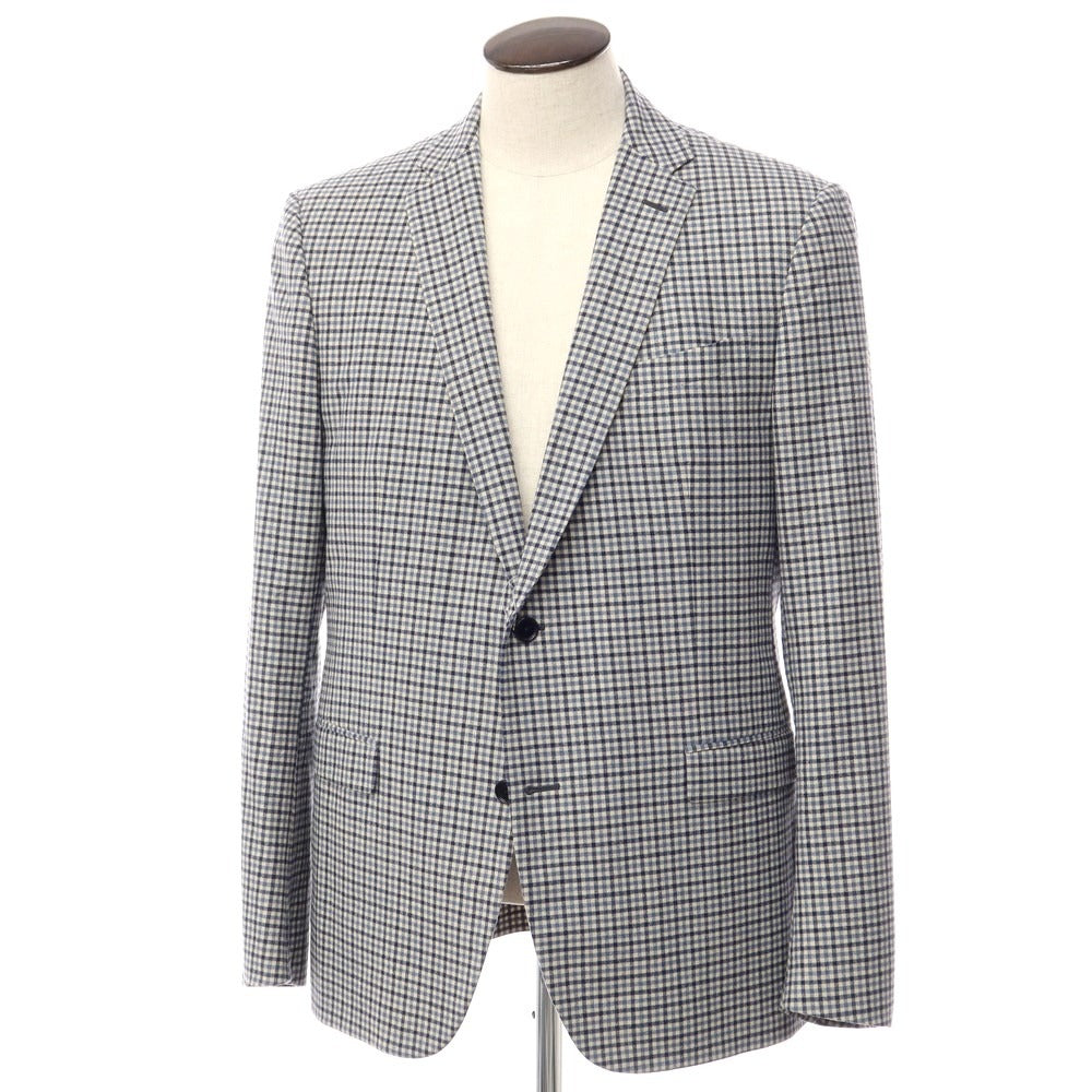 [Used] Raffaele Caruso CARUSO Raffaele Caruso Stretch Wool Check Jacket Ivory x Navy x Light Blue [Size 54] [BLU] [A/W] [Condition Rank C] [Men&