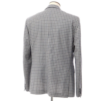 [Used] Raffaele Caruso CARUSO Raffaele Caruso Stretch Wool Check Jacket Ivory x Navy x Light Blue [Size 54] [BLU] [A/W] [Condition Rank C] [Men&