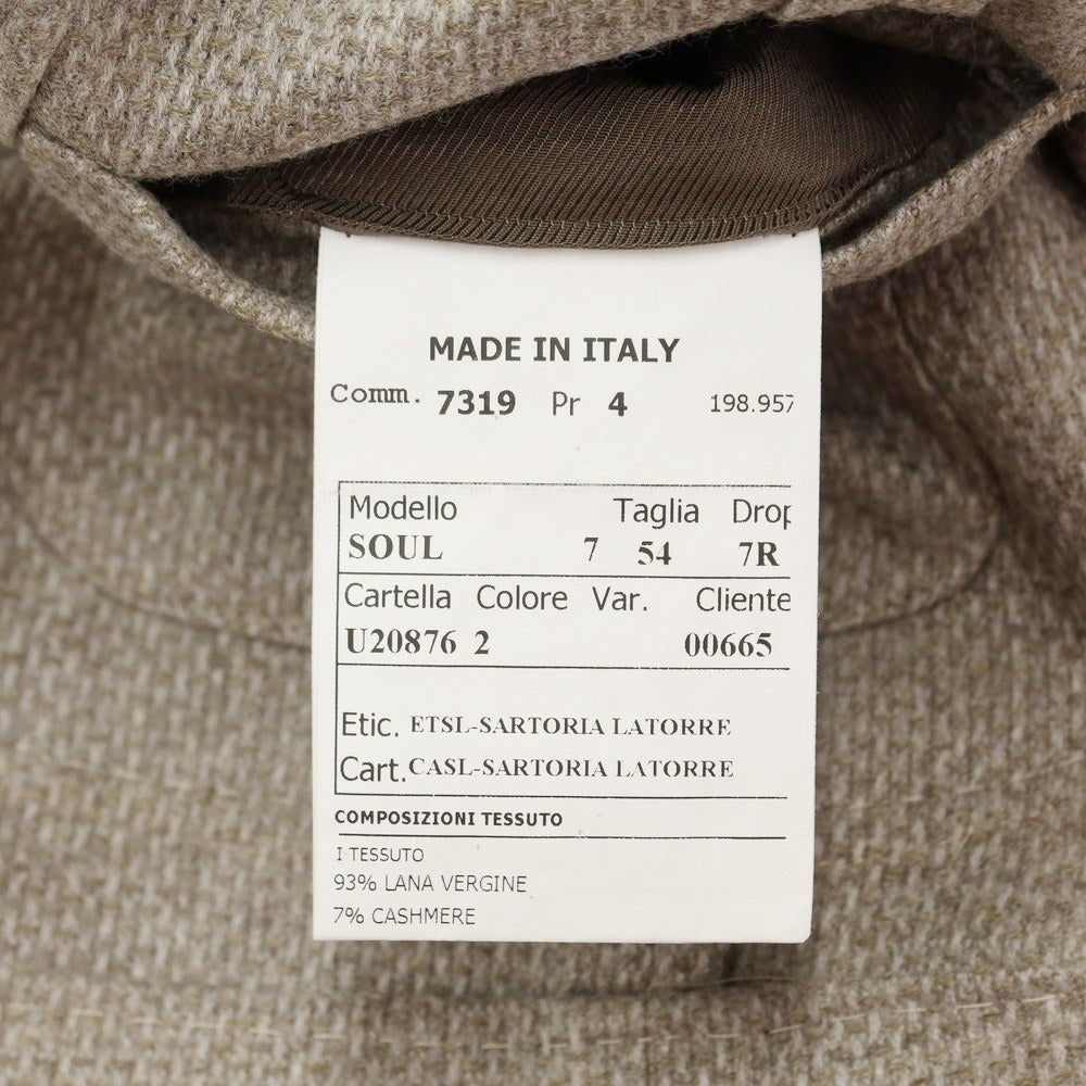 [Used] SARTORIA LATORRE wool cashmere tailored jacket, beige [size 54] [BEI] [A/W] [Condition rank B] ​​[Men&