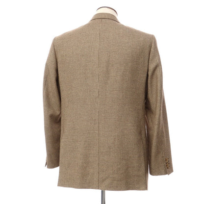 [Used] Sartoria Pisthes wool mohair cashmere check jacket yellow beige x brown [size 52] [BEI] [A/W] [Condition rank C] [Men&