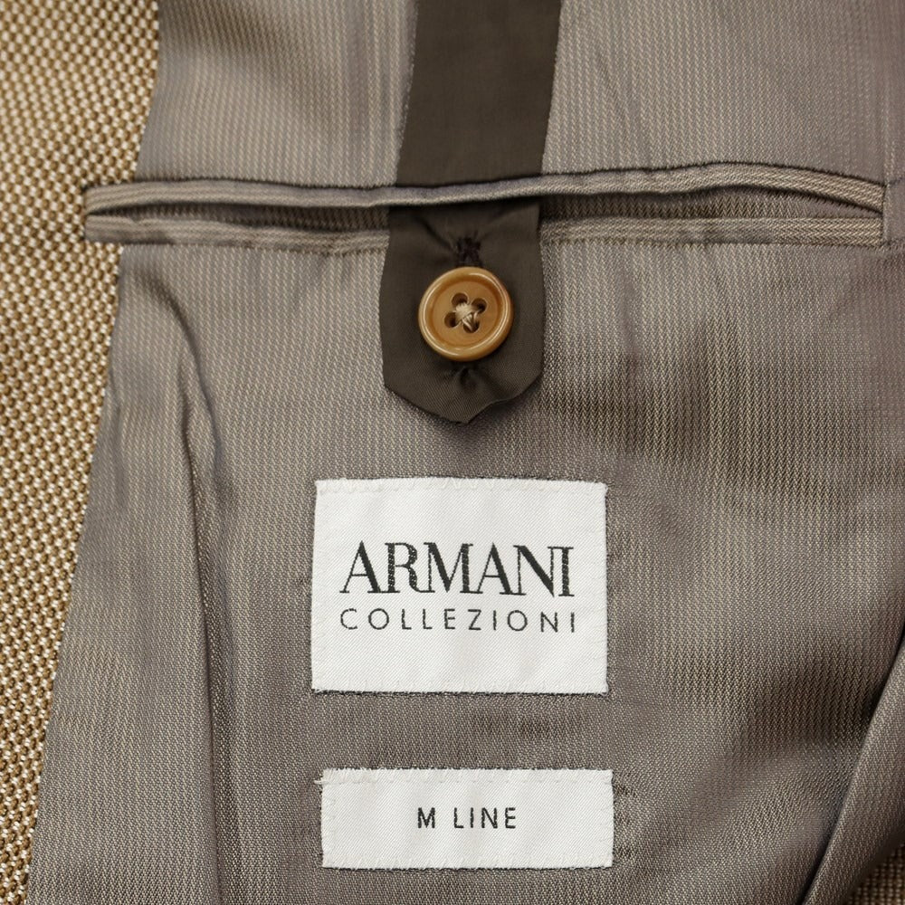 [Used] Armani Collezioni M LINE Rayon Wool 2B Casual Jacket Brown x White [Size 54] [BRW] [S/S] [Condition Rank A] [Men&