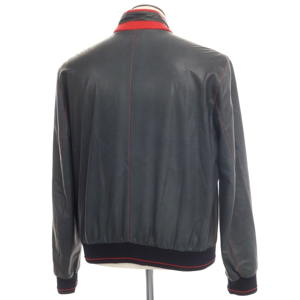 [Used] Eddy Monetti EDDY MONETTI reversible leather swing top blouson grayish dark navy x red [size 54] [NVY] [A/W] [Condition rank C] [Men&