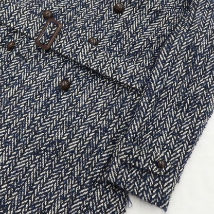 [Used] Ernesto GFB Alpaca Mohair Wool Double Breasted Coat Navy x White [Size 54] [NVY] [A/W] [Condition Rank C] [Men&