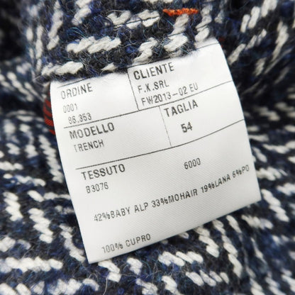 [Used] Ernesto GFB Alpaca Mohair Wool Double Breasted Coat Navy x White [Size 54] [NVY] [A/W] [Condition Rank C] [Men&