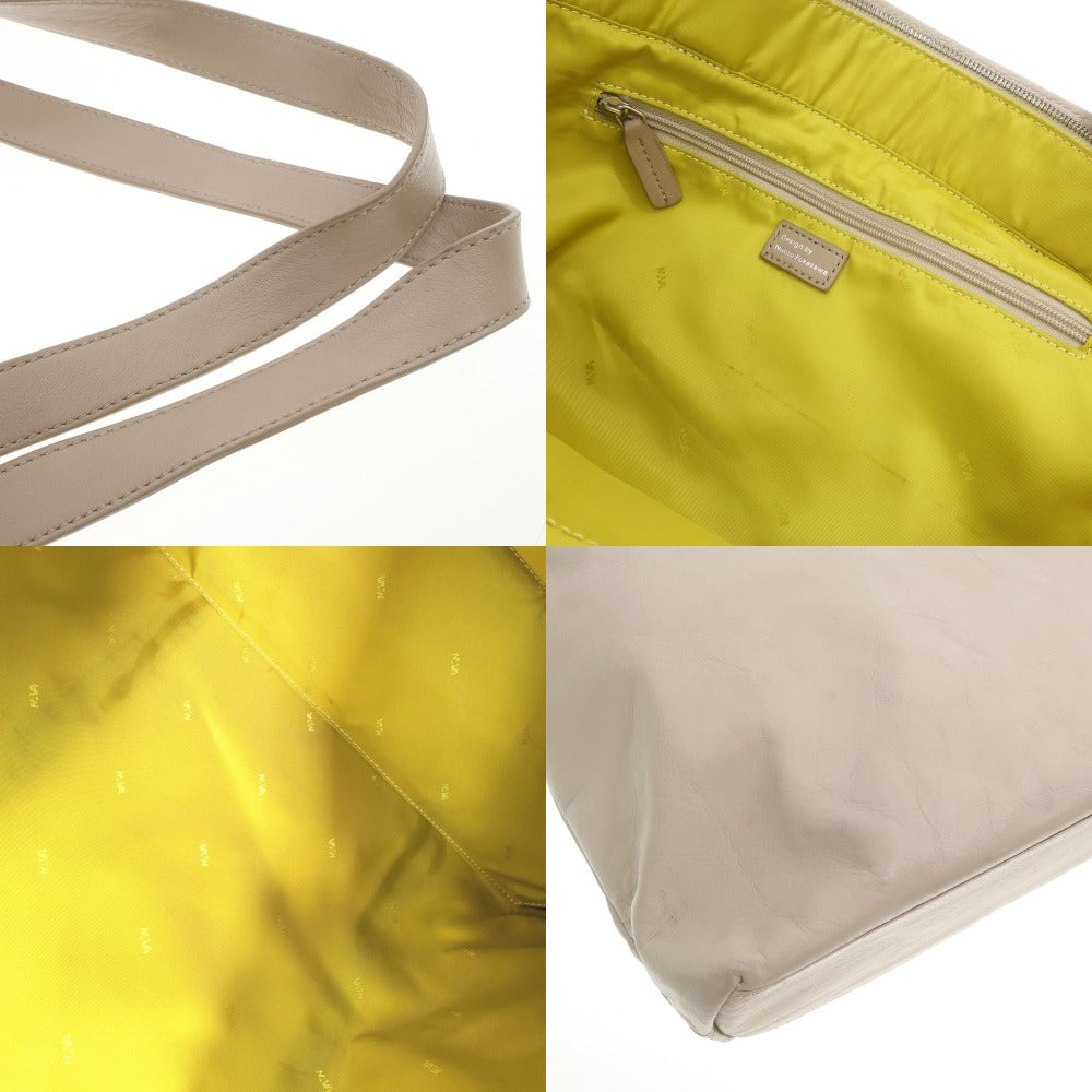 [Used] NAVA DESIGN Leather Tote Bag Sand Beige x Dark Beige [W45.5xH32xD11.5] [BEI] [S/S/A/W] [Condition Rank C] [Men&