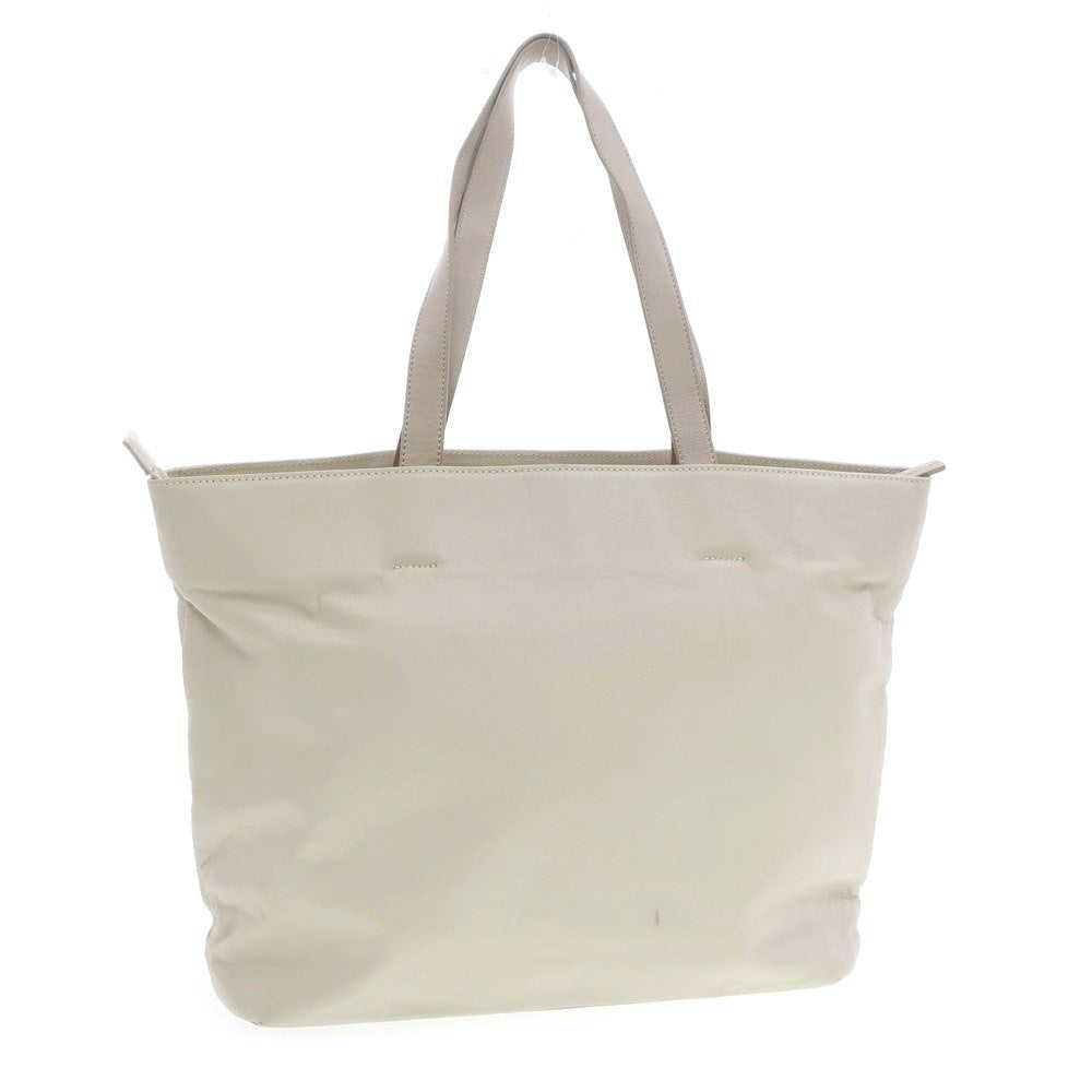 【中古】ナヴァデザイン NAVA DESIGN レザー トートバッグ サンドベージュxダークベージュ【W45.5xH32xD11.5】【BEI】【S/S/A/W】【状態ランクC】【メンズ】【768992】