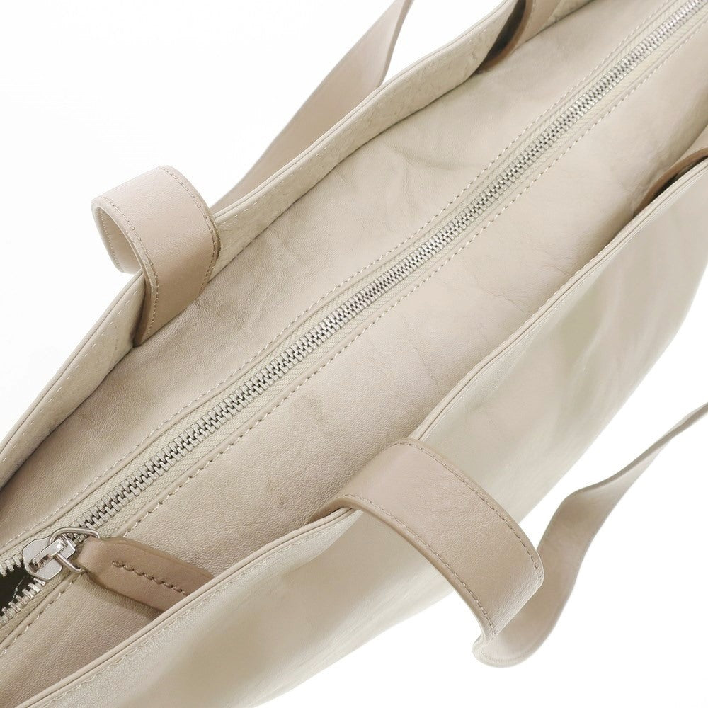 [Used] NAVA DESIGN Leather Tote Bag Sand Beige x Dark Beige [W45.5xH32xD11.5] [BEI] [S/S/A/W] [Condition Rank C] [Men&