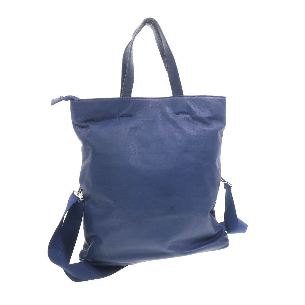 [Used] NAVA DESIGN Leather Tote Bag Navy Blue [W36xH40xD5.5] [NVY] [S/S/A/W] [Condition Rank B] ​​[Men&