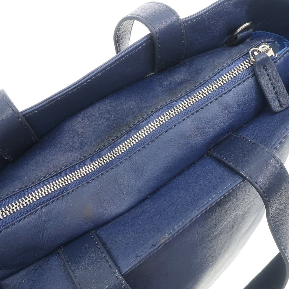 [Used] NAVA DESIGN Leather Tote Bag Navy Blue [W36xH40xD5.5] [NVY] [S/S/A/W] [Condition Rank B] ​​[Men&