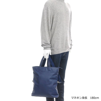 [Used] NAVA DESIGN Leather Tote Bag Navy Blue [W36xH40xD5.5] [NVY] [S/S/A/W] [Condition Rank B] ​​[Men&