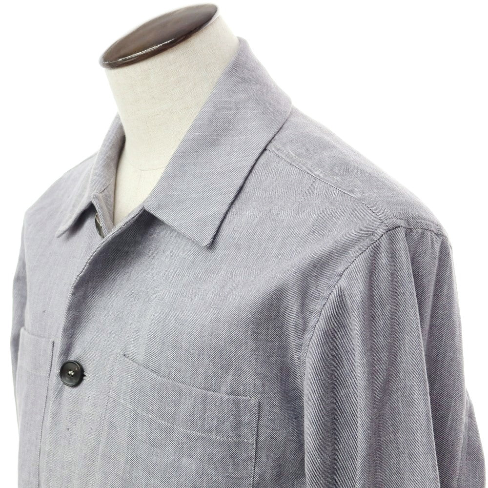 [Used] Finjack Cotton Linen Coverall Jacket Light Gray [Size 48] [GRY] [S/S] [Condition Rank A] [Men&