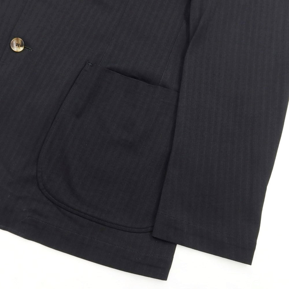 [Used] Finjack Cotton Striped Weave 2-Button Suit Black [Size 48/46] [BLK] [S/S] [Condition Rank A] [Men&