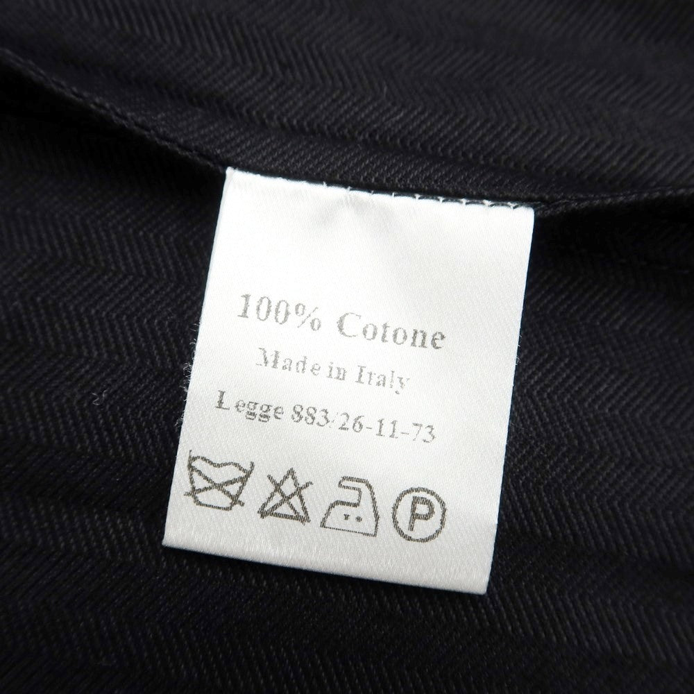 [Used] Finjack Cotton Striped Weave 2-Button Suit Black [Size 48/46] [BLK] [S/S] [Condition Rank A] [Men&