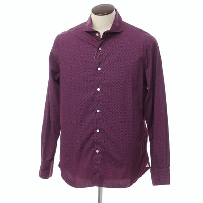 [Used] Finamore Cotton Horizontal Collar Shirt Purple x Wine Red [Size 43] [PUP] [S/S/A/W] [Condition Rank B] ​​[Men&