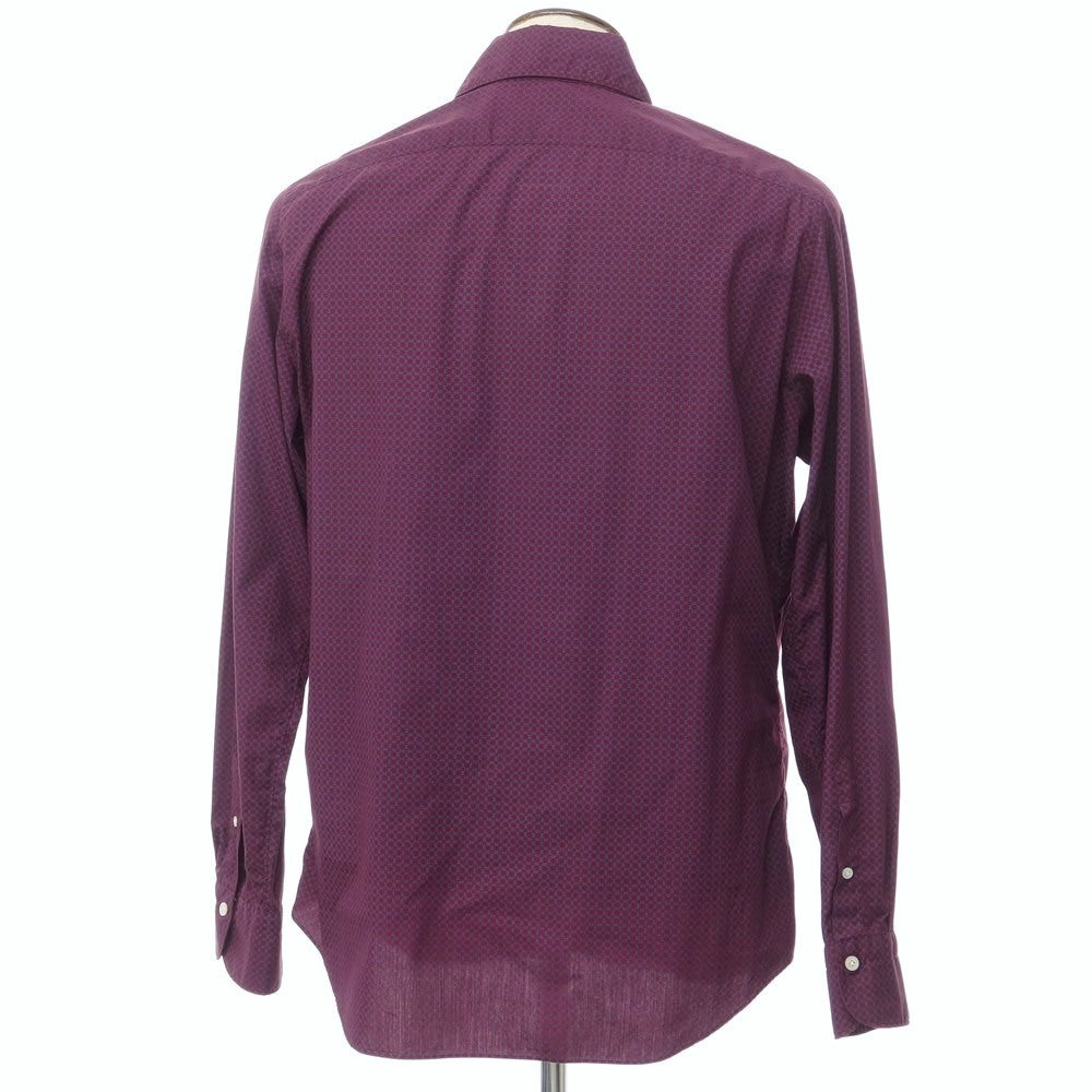 [Used] Finamore Cotton Horizontal Collar Shirt Purple x Wine Red [Size 43] [PUP] [S/S/A/W] [Condition Rank B] ​​[Men&