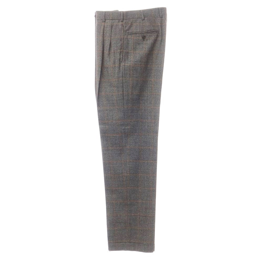 [Used] Belvest Wool Check 3-Button Suit, Gray x Orange Brown [Size 46] [GRY] [A/W] [Condition Rank B] ​​[Men&