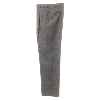 [Used] Belvest Wool Check 3-Button Suit, Gray x Orange Brown [Size 46] [GRY] [A/W] [Condition Rank B] ​​[Men&
