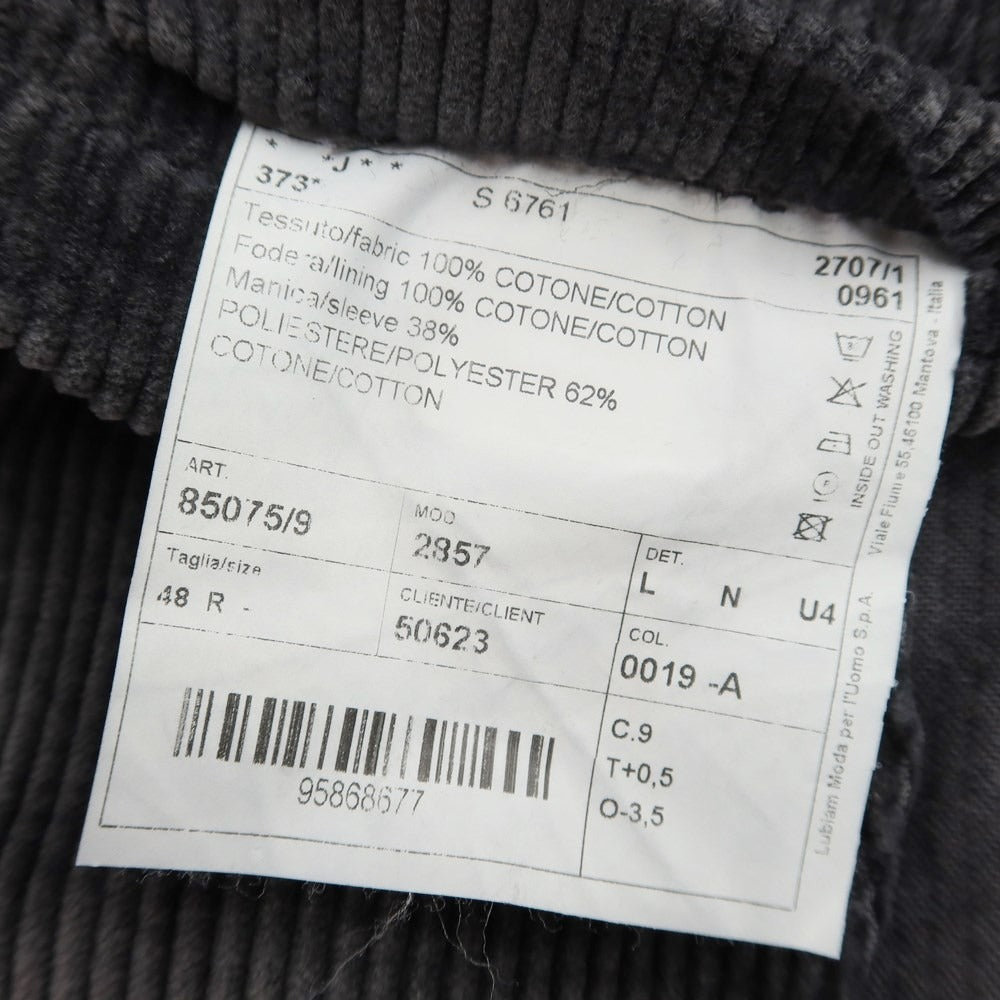 [Used] LBM1911 Cotton Corduroy 2B Casual Jacket Dark Gray [Size 48] [GRY] [A/W] [Condition Rank B] ​​[Men&