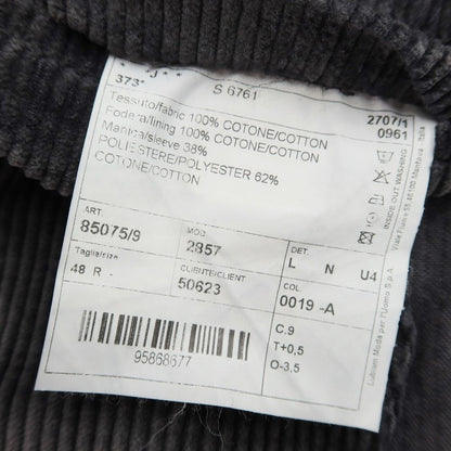 [Used] LBM1911 Cotton Corduroy 2B Casual Jacket Dark Gray [Size 48] [GRY] [A/W] [Condition Rank B] ​​[Men&