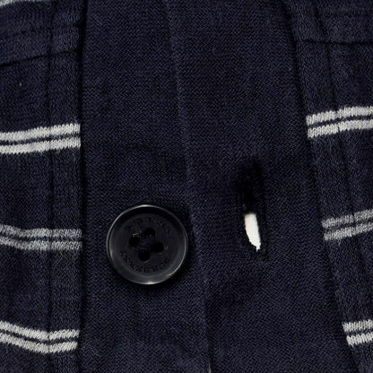 [Used] Burberry London BURBERRY LONDON Cotton Border Cardigan Navy x White [Size M] [NVY] [S/S/A/W] [Condition Rank C] [Men&