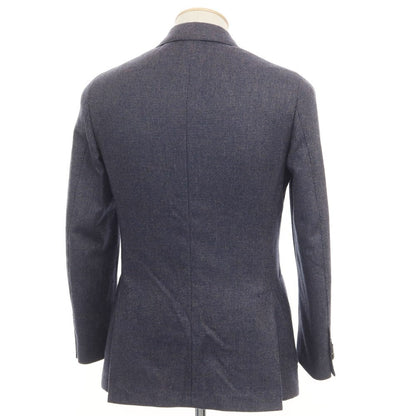 [Used] LARDINI wool cashmere check 3B tailored jacket, navy x ash brown [size 42] [NVY] [A/W] [Condition rank B] ​​[Men&