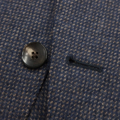 [Used] LARDINI wool cashmere check 3B tailored jacket, navy x ash brown [size 42] [NVY] [A/W] [Condition rank B] ​​[Men&