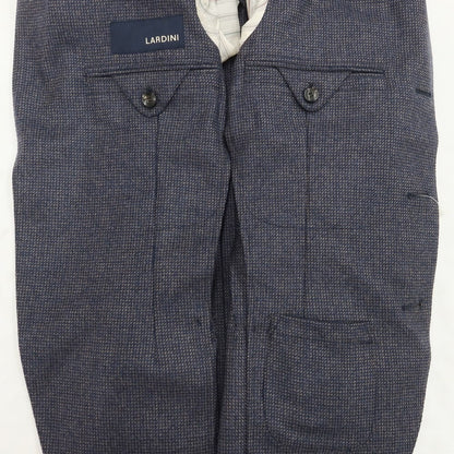 [Used] LARDINI wool cashmere check 3B tailored jacket, navy x ash brown [size 42] [NVY] [A/W] [Condition rank B] ​​[Men&