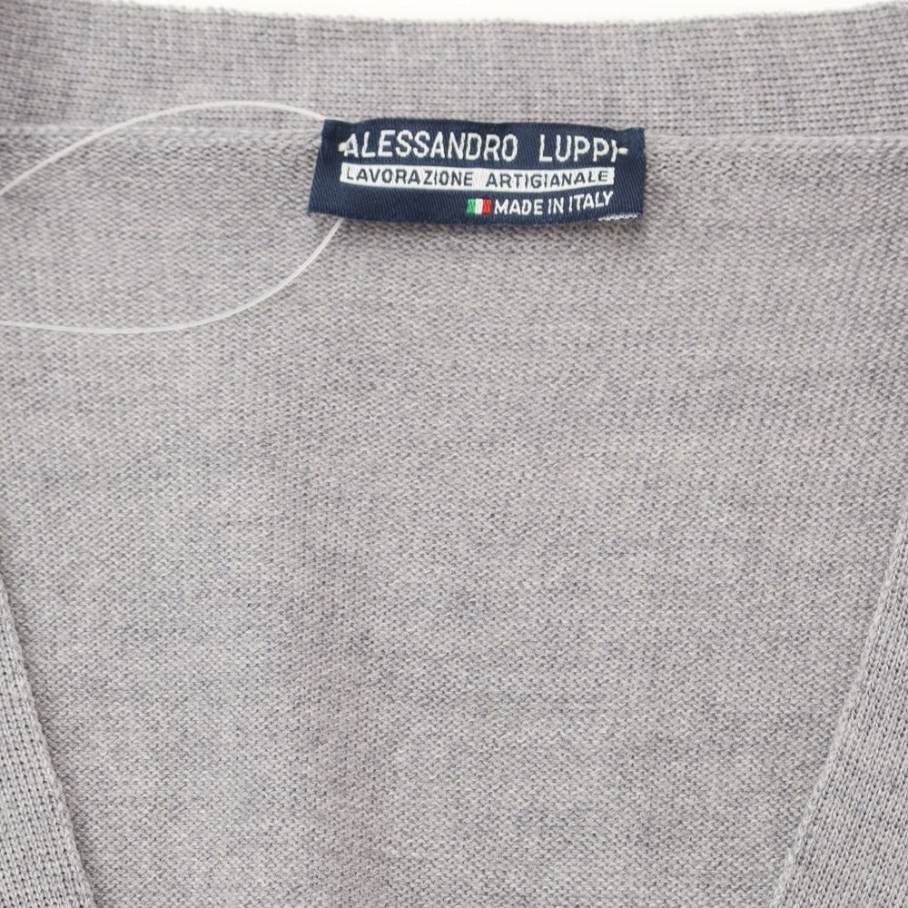 [Used] Alessandro Luppi high gauge wool knit cardigan, grey [size 44] [GRY] [A/W] [Condition rank B] ​​[Men&