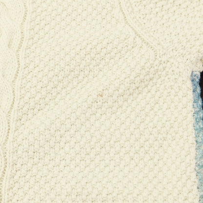 [Used] Supreme 2023 Spring/Summer Kurt Cobain Sweater Cable knit Mid-gauge cotton Printed knit Off-white x blue [Size L] [WHT] [S/S] [Condition Rank B] ​​[Men&